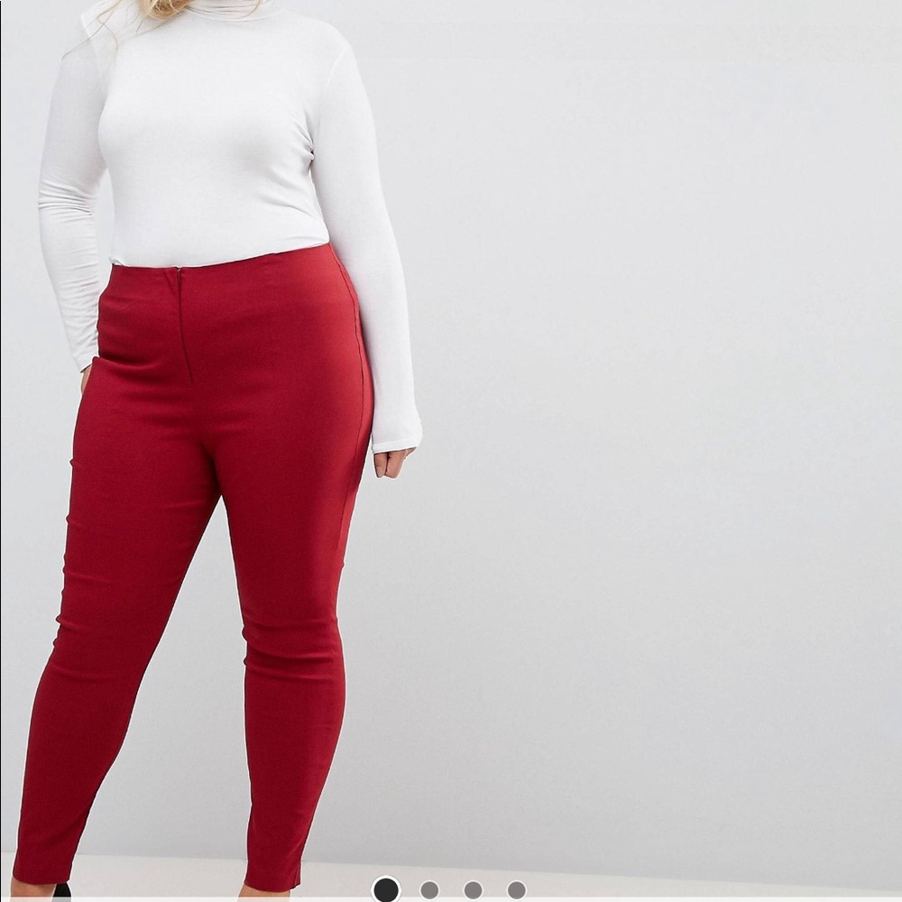 ASOS CURVE High Waist Pants in Skinny Fit